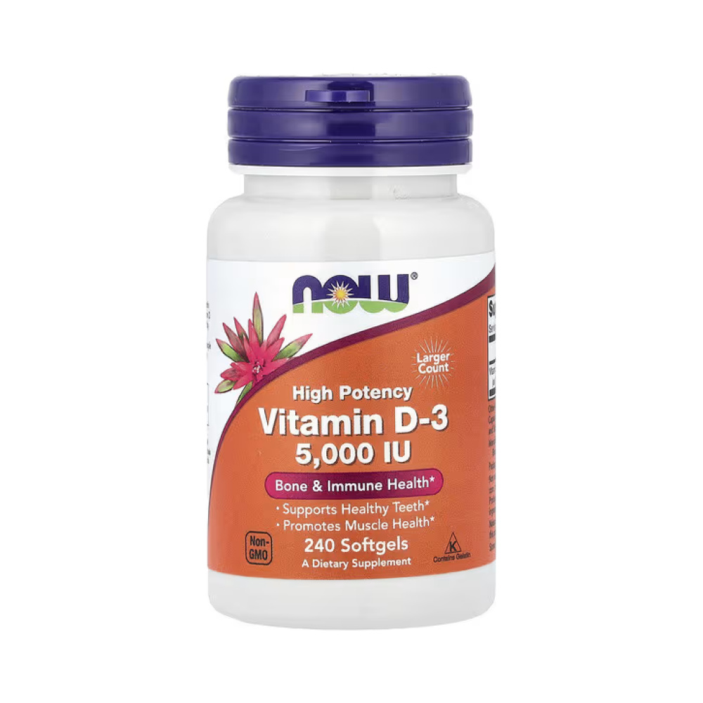 Now Foods Vitamin D-3 5000IU 240 Softgels